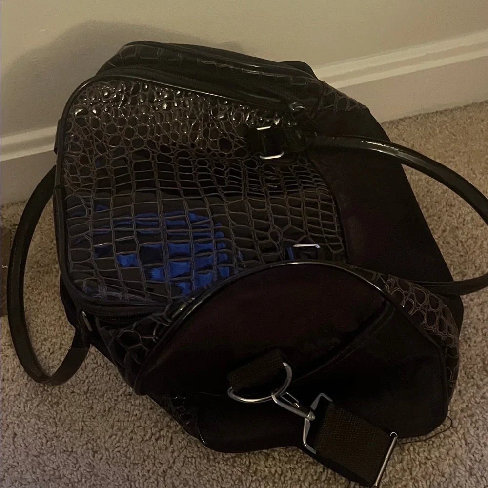 faux leather makeup bag
